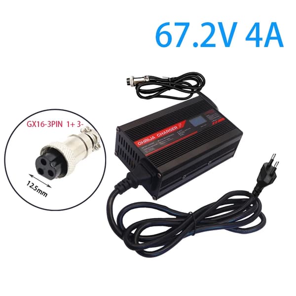 67.2V Oplader, Effektiv Opladningsteknologi, Smarte Opladningsmetoder,GX16-3, EU-220V