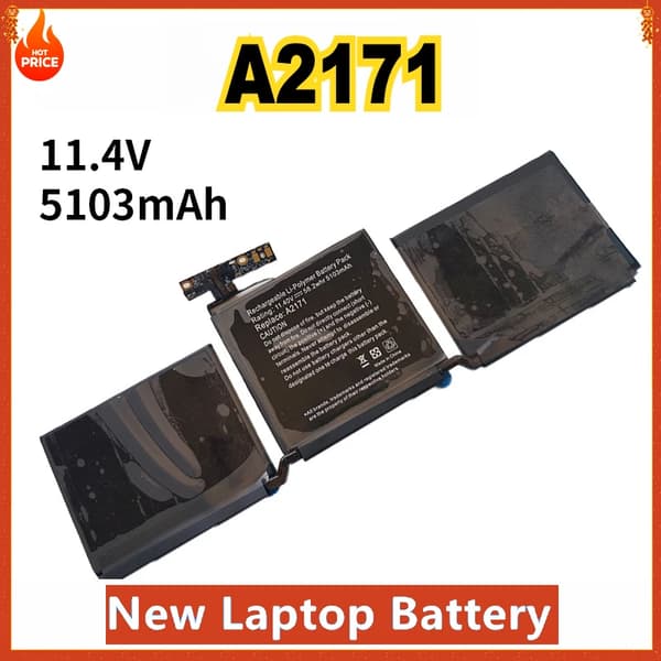 Apple MacBook Pro-batteri, 11,4V spänning, 4781mAh kapacitet,A2171 5103mAh-a