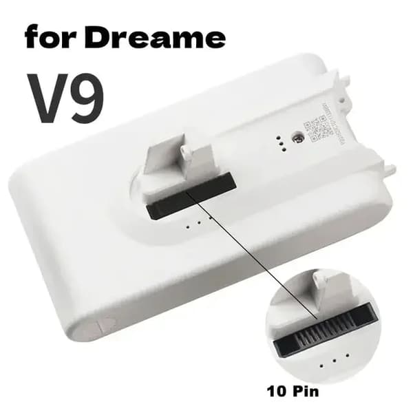 Li-Ion-batteri för Dreame V9P, 5000mAh kapacitet, 25.2V spänning,V9