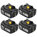 Miniatyrbillede 2 af 2: Erstatning, 6000mAh kapacitet, kompatibel med flere modeller,4Pack Batteri
