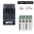 Miniatyrbillede 2 af 2: Genopladelige AAA-batterier, 1300mWh kapacitet, smart opladningsteknologi,12 stk AAA 1 oplader