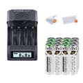 Miniatyrbillede 1 af 2: Genopladelige AAA-batterier, 1300mWh kapacitet, smart opladningsteknologi,12 stk AAA 1 oplader