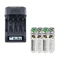 Miniatyrbillede 1 af 2: Genopladelige AAA-batterier, 1300mWh kapacitet, smart opladningsteknologi,8 stk AAA 1 oplader