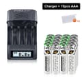 Miniatyrbillede 2 af 2: Genopladelige AAA-batterier, 1300mWh kapacitet, smart opladningsteknologi,16 stk AAA 1 oplader