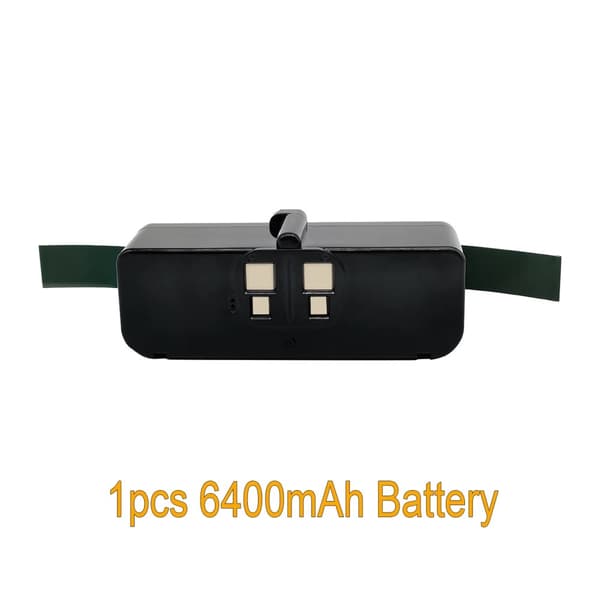 För Roomba ersättningsbatteri, 6400mAh kapacitet, 14.4V utgång,1BAT, 14,4V