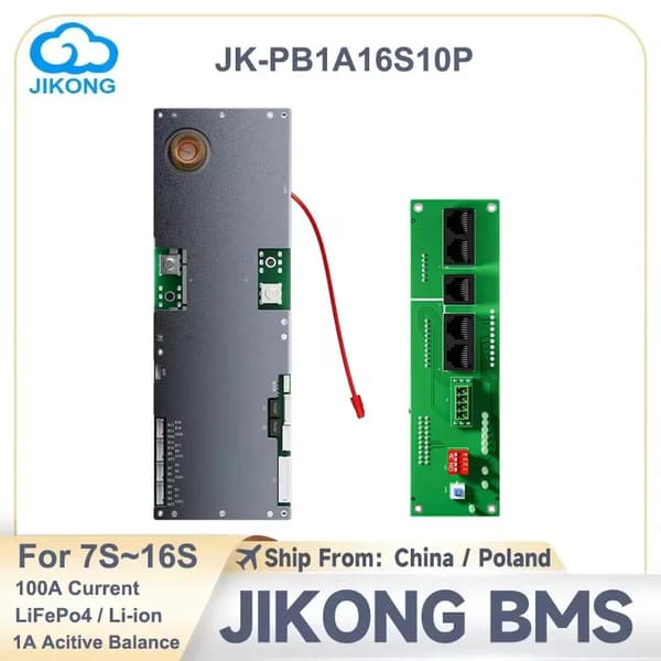 Smart Active BMS, 100A Opladnings/afladningsstrøm, 8S til 16S Batteristøtte,JK-PB1A16S10P