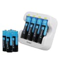 Miniatyrbillede 1 af 2: Batterier, 3500mWh kapacitet, hurtigopladningsfunktion,8PC batterioplader, 1,5V