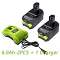 Miniatyrbild 2 av 2: Ryobi 18V Litiumjonbatteri, 9.0Ah och 6.0Ah alternativ, CE- och RoHS-certifierad,2 6Ah 1 Laddare