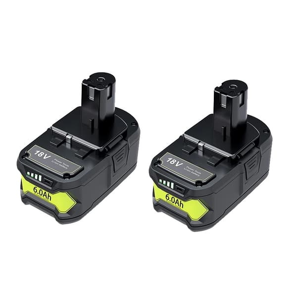 Ryobi 18V Erstatningsbatteri, Høj Kapacitet, Langvarig,2 pak 6.0Ah