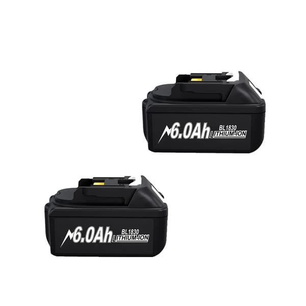18V batteripakke, 6,0Ah kapacitet, FCC- og RoHS-certificeret,18V, 2 6,0ah