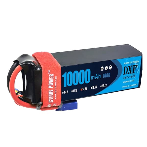 RC LiPo-batteri, 10000mAh kapacitet, 14.8V spänning,2PCS4S10000EC5