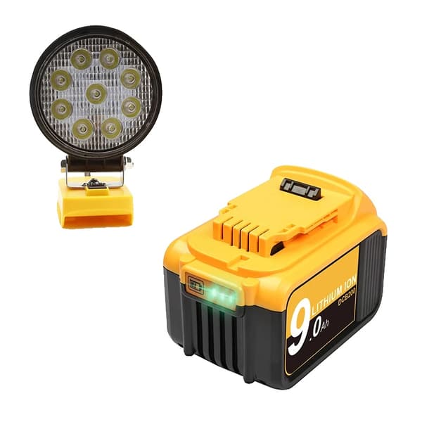 Ersättnings Li-ion-batteri, 9000mAh kapacitet, 18V/20V-60V kompatibilitet,20V 9000mAh Ljus