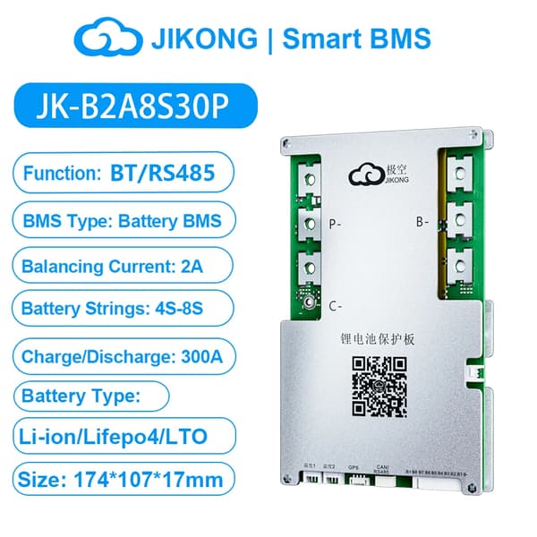 Smart BMS, Op til 8S Batteristrenge, Aktiv Balanceringsteknologi,B2A8S30P