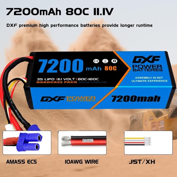LiPo-akku, 11.1V 7200mAh, 80C EC5,4KPL 3S7200 80C EC5