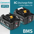 Miniatyrbillede 2 af 2: Batteripakke, 6Ah kapacitet, 18V spænding, med BMS-system,2 STK 6Ah Batteri