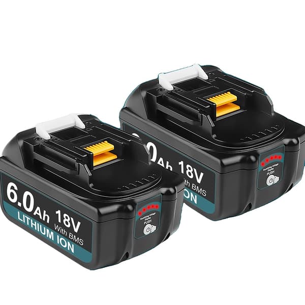 Batteripakke, 6Ah kapacitet, 18V spænding, med BMS-system,2 STK 6Ah Batteri