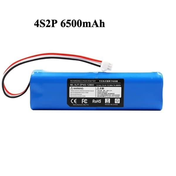 Batterypaketti robotti-imurille, korkea energiateho, monipuolinen yhteensopivuus,4S2P 6500mAh