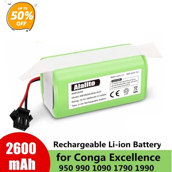 Li-ion Erstatningsbatteri, 2600mAh Kapacitet, 14.4V Spænding,3500mAh