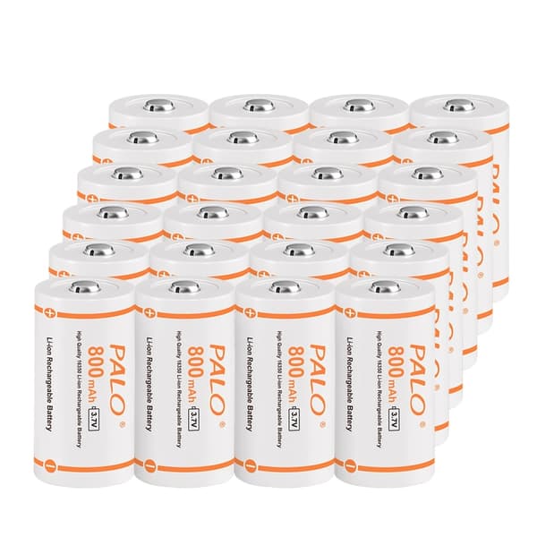 PALO 16340 Genopladeligt Batteri, 800mAh Kapacitet, 3.7V Spænding,24 stk. batteri