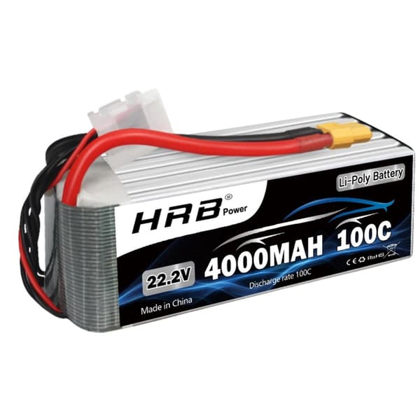 LiPo-batteri, 22,2V, 4000mAh, 100C afladningshastighed,6S 4000 XT90 1PC