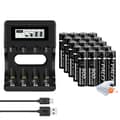 Miniatyrbillede 1 af 2: Genopladeligt AAA Lithium Batteri Sæt, 12-20 Batterier Inkluderet, Oplader med CE Certificering,20 AAA og oplader