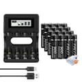 Miniatyrbillede 1 af 2: Genopladeligt AAA Lithium Batteri Sæt, 12-20 Batterier Inkluderet, Oplader med CE Certificering,16 AAA og oplader