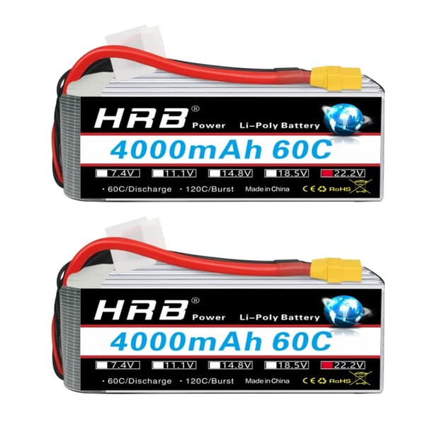 RC Lipo -akku, 5000mAh kapasiteetti, 22.2V jännite,6S 4000mah XT90
