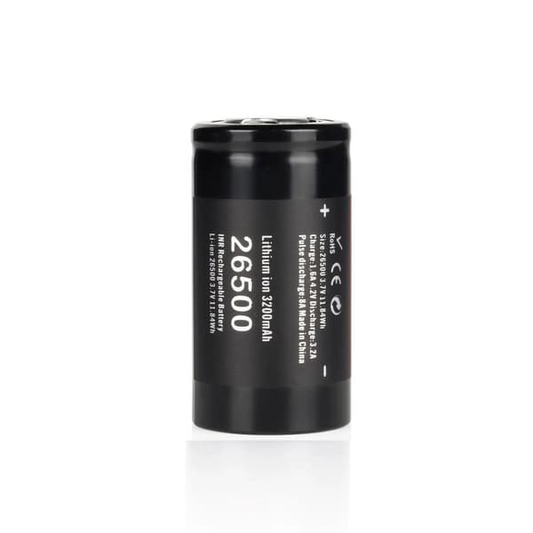Lithium-ion batteri, 3200mAh kapacitet, 3.7V spænding, genopladelig type