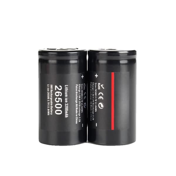 Lithium-ion batteri, 3200mAh kapacitet, 3.7V spænding, genopladelig type