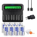 Pikkukuva 1 / 2: Uudelleenladattava akku, suuri kapasiteetti 4000mAh, LCD USB-laturi,8C ja laturi