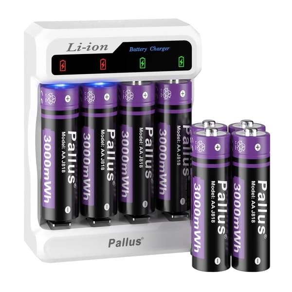 AA genopladeligt batteri, 3000mWh kapacitet, Li-Ion type, størrelse AA,1.5V, 8stk batteri SÆT-a