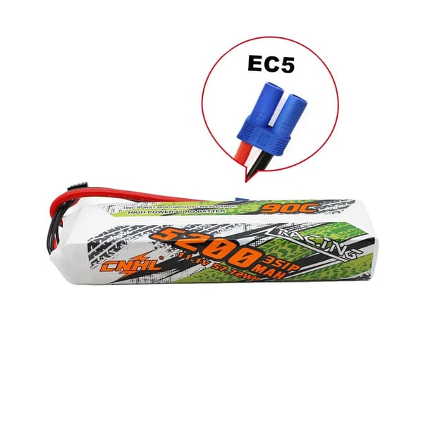 Lipo Batteri, Høj Kapacitet, Høj Afladningshastighed,3S 5200mah 90C EC5