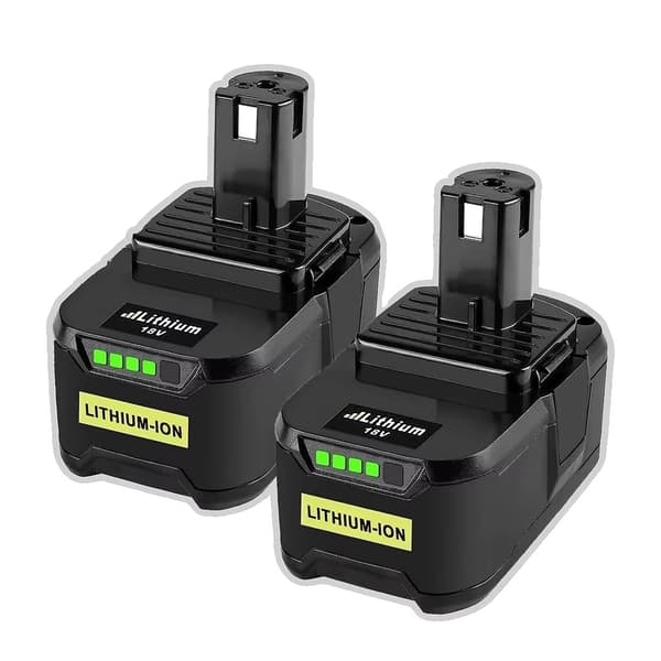 Ryobi One Plus 18V Batteri, 5.5Ah Kapacitet, 4 LED Strømindikator,2 stk 5,5Ah batteri