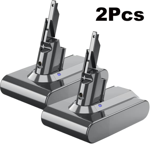 Erstatningsbatteri til V7, høj kapacitet 6000mAh, kompatibelt med forskellige modeller,2Pcs V7 6.0Ah BAT