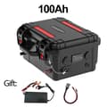 Miniatyrbillede 2 af 2: 12V LiFePO4-batteri, 100AH/120AH kapacitet, flere udgangsforbindelser,100AH ​​12,8V Sort