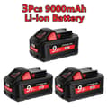 Miniatyrbild 2 av 2: 9000mAh litiumjonbatteri, 18V spänning, överladdningsskydd,3Pcs Batteri