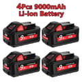 Pikkukuva 2 / 2: 9000mAh litiumioniakku, 18V jännite, ylilataussuojaus,4Kpl Akut