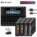Miniatyrbillede 2 af 2: AA genopladeligt batteri med smart oplader, 3000mAh kapacitet, 1800 opladningscyklusser,16batteri 1oplader