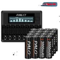 Miniatyrbillede 1 af 2: AA genopladeligt batteri med smart oplader, 3000mAh kapacitet, 1800 opladningscyklusser,16batteri 1oplader
