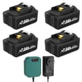 Miniatyrbild 2 av 2: 7000mAh Ersättningsbatteri, Kompatibelt med BL1830-serien, Li-ion-typ,4 Batteri 1 Laddare