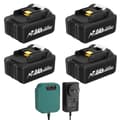Miniatyrbild 1 av 2: 7000mAh Ersättningsbatteri, Kompatibelt med BL1830-serien, Li-ion-typ,4 Batteri 1 Laddare
