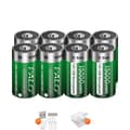 Miniatyrbillede 1 af 2: Genopladeligt D-størrelse batteri, USB-kabel opladning, Li-ion batterier,8PCS Batteri