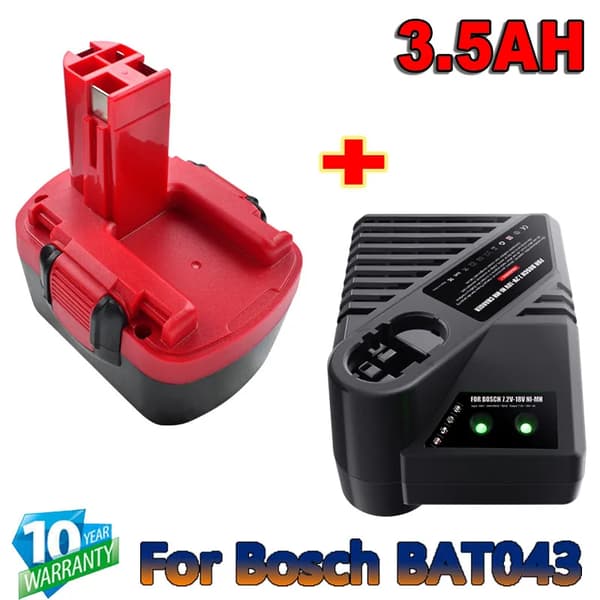 Batteri för Bosch BAT043, 12V, 3500mAh kapacitet,batteriladdare