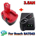 Miniatyrbild 2 av 2: Batteri för Bosch BAT043, 12V, 3500mAh kapacitet,batteriladdare