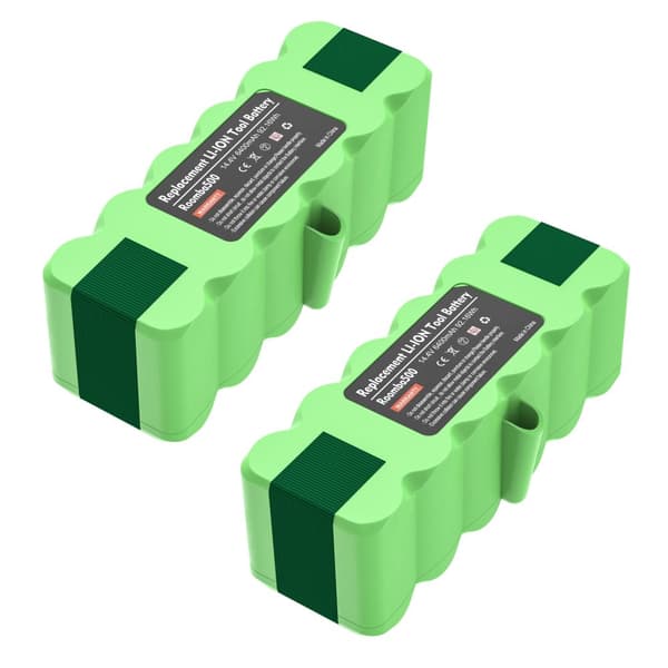 Støvsugerbatteri, 6400mAh kapacitet, 14.4V spænding,2PACK 6400mAh