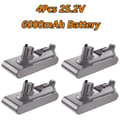 Miniatyrbillede 2 af 2: Genopladeligt støvsugerbatteri, 25,2V spænding, 6000mAh kapacitet,4Pcs 6000mAh