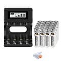 Miniatyrbillede 1 af 2: PALO AA Lithium-ion genopladeligt batteri, 1,5V output, inkluderer opbevaringsetui,16AA 1 Oplader