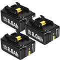 Miniatyrbillede 1 af 2: 8000mAh kapacitet, 18V spænding, Li-Ion type,3STK 8.0Ah