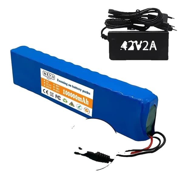 Lithiumbatteripakke, 100000mAh kapacitet, 36V spænding, BMS-funktion,EU-XT60-DC