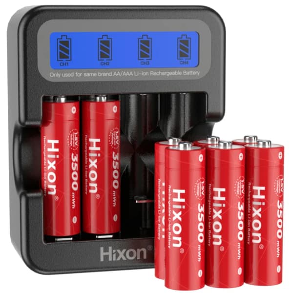 Genopladeligt AA-batteri, 3500mWh kapacitet, Li-Ion type,1.5V, 8stk batteri Sæt
